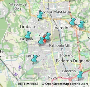 Mappa Via Due Giugno, 20051 Limbiate MB, Italia (2.59091)