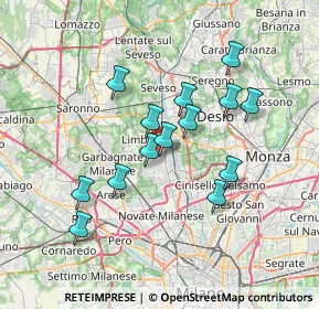 Mappa Via Due Giugno, 20051 Limbiate MB, Italia (6.22714)