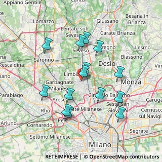 Mappa Via Lega Lombarda, 20051 Limbiate MB, Italia (6.97214)