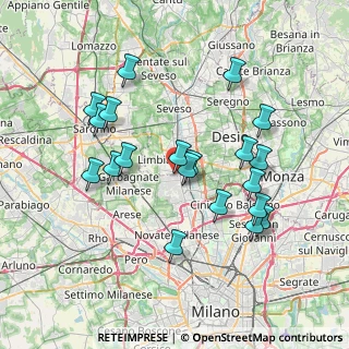 Mappa Via Lega Lombarda, 20051 Limbiate MB, Italia (7.25)