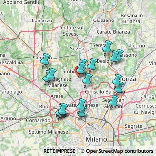 Mappa Via Lega Lombarda, 20051 Limbiate MB, Italia (7.24684)
