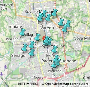 Mappa Via Luciano Manara, 20030 Paderno Dugnano MI, Italia (1.631)