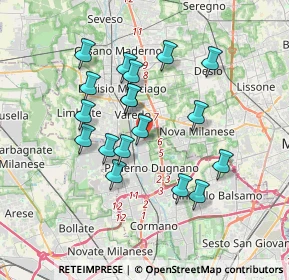 Mappa Via Giuseppe Mazzini, 20037 Paderno Dugnano MI, Italia (3.20222)