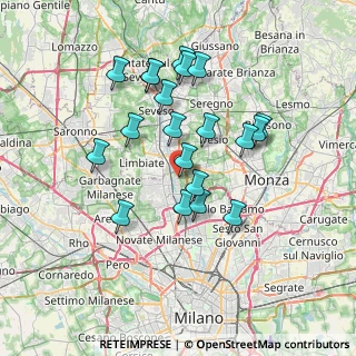 Mappa Via Giuseppe Mazzini, 20037 Paderno Dugnano MI, Italia (6.5445)