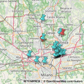 Mappa Via Giuseppe Mazzini, 20037 Paderno Dugnano MI, Italia (7.9305)
