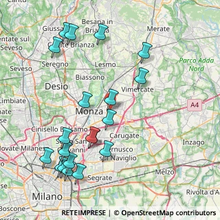 Mappa Via della Guerrina, 20052 Monza MB, Italia (9.5255)