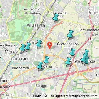 Mappa Via della Guerrina, 20052 Monza MB, Italia (2.21857)