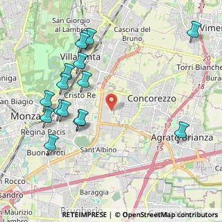 Mappa Via della Guerrina, 20052 Monza MB, Italia (2.33688)