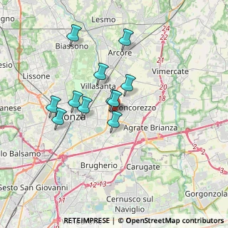 Mappa Via della Guerrina, 20052 Monza MB, Italia (2.89182)