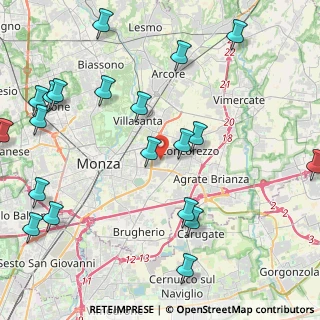 Mappa Via della Guerrina, 20052 Monza MB, Italia (5.543)