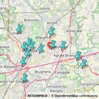 Mappa Via della Guerrina, 20052 Monza MB, Italia (4.11846)