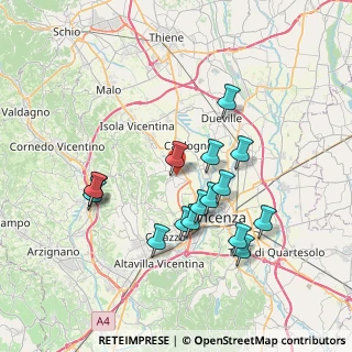 Mappa Via Bellini, 36030 Costabissara VI, Italia (6.87125)