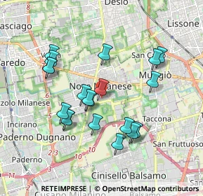 Mappa Via Gaetano Donizetti, 20834 Nova Milanese MB, Italia (1.737)