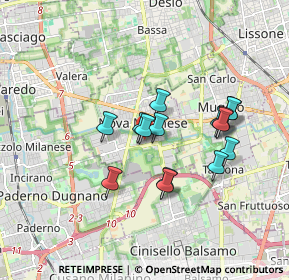 Mappa Via Gaetano Donizetti, 20834 Nova Milanese MB, Italia (1.47933)