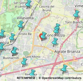 Mappa Via F.lli Villa, 20863 Concorezzo MB, Italia (2.70067)