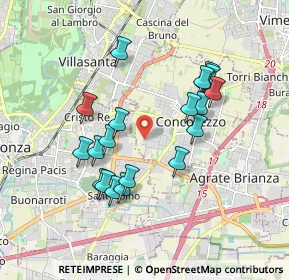 Mappa Via F.lli Villa, 20863 Concorezzo MB, Italia (1.685)