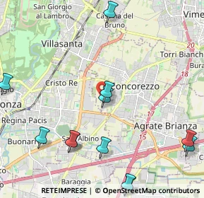 Mappa Via F.lli Villa, 20863 Concorezzo MB, Italia (2.71083)