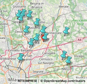 Mappa Via F.lli Villa, 20863 Concorezzo MB, Italia (7.72357)