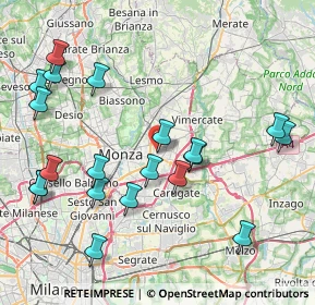 Mappa Via F.lli Villa, 20863 Concorezzo MB, Italia (9.2295)