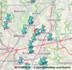 Mappa Via Privata F.lli Villa, 20863 Concorezzo MB, Italia (4.9225)