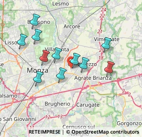 Mappa Via F.lli Villa, 20863 Concorezzo MB, Italia (3.41182)