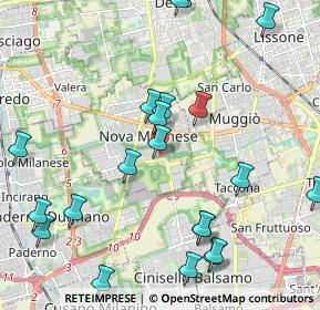 Mappa Via Amilcare Ponchielli, 20834 Nova Milanese MB, Italia (2.4605)
