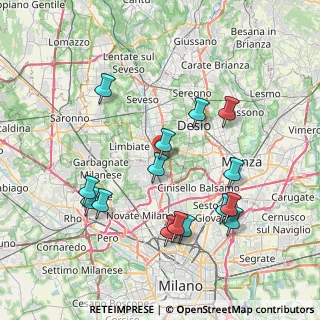 Mappa Via della Libertà, 20037 Paderno Dugnano MI, Italia (7.93267)