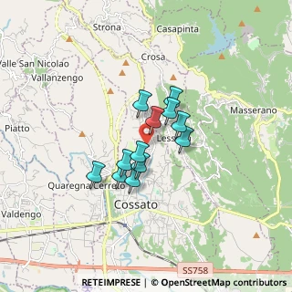 Mappa Villaggio Lorazzo, 13836 Cossato BI, Italia (1.09583)