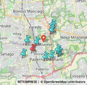 Mappa Via Riccardo Rosati, 20037 Paderno Dugnano MI, Italia (1.47538)