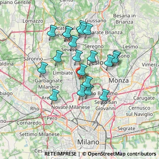 Mappa Via Riccardo Rosati, 20037 Paderno Dugnano MI, Italia (6.5395)