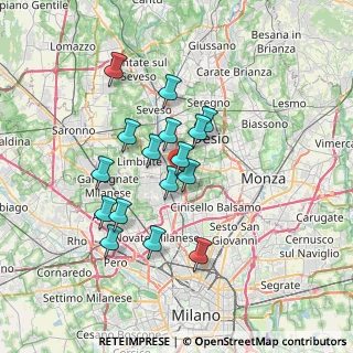 Mappa Via Riccardo Rosati, 20037 Paderno Dugnano MI, Italia (5.86375)
