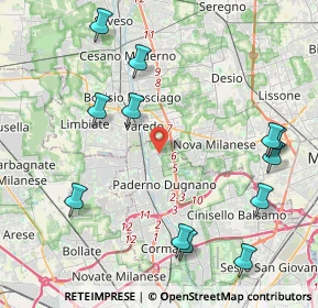 Mappa Via Riccardo Rosati, 20037 Paderno Dugnano MI, Italia (5.00917)