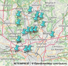 Mappa Via Guglielmo Oberdan, 20834 Nova Milanese MB, Italia (6.91647)