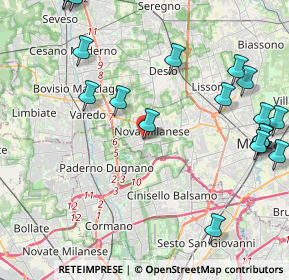 Mappa Via Guglielmo Oberdan, 20834 Nova Milanese MB, Italia (5.656)