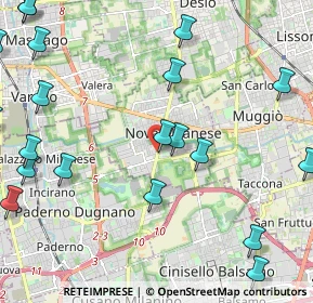 Mappa Via Guglielmo Oberdan, 20834 Nova Milanese MB, Italia (2.9975)