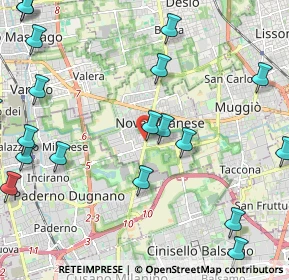 Mappa Via Guglielmo Oberdan, 20834 Nova Milanese MB, Italia (2.9765)