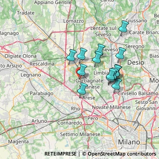 Mappa Via G. Bellini, 21042 Caronno Pertusella VA, Italia (6.085)