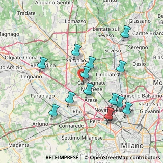 Mappa Via G. Bellini, 21042 Caronno Pertusella VA, Italia (7.70643)