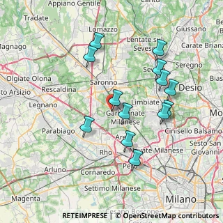 Mappa Via G. Bellini, 21042 Caronno Pertusella VA, Italia (7.14462)