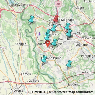 Mappa Via Francesco Baracca, 21015 Lonate Pozzolo VA, Italia (6.69833)