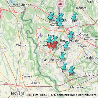 Mappa Via Francesco Baracca, 21015 Lonate Pozzolo VA, Italia (7.50786)