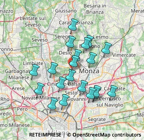 Mappa Via Varese, 20835 Muggiò MB, Italia (6.2995)