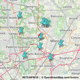 Mappa Via Bergamo, 20835 Muggiò MB, Italia (3.67182)