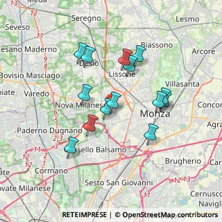 Mappa Via Bergamo, 20835 Muggiò MB, Italia (3.16286)