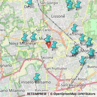 Mappa Via Bergamo, 20835 Muggiò MB, Italia (2.82053)