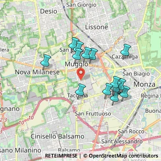 Mappa Via Bergamo, 20835 Muggiò MB, Italia (1.67286)