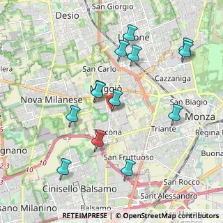 Mappa Via Bergamo, 20835 Muggiò MB, Italia (2.01846)