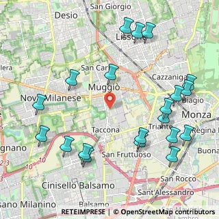 Mappa Via Bergamo, 20835 Muggiò MB, Italia (2.5275)