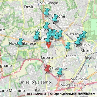 Mappa Via Bergamo, 20835 Muggiò MB, Italia (1.812)