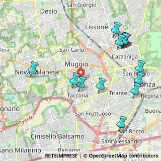 Mappa Via Bergamo, 20835 Muggiò MB, Italia (2.40692)